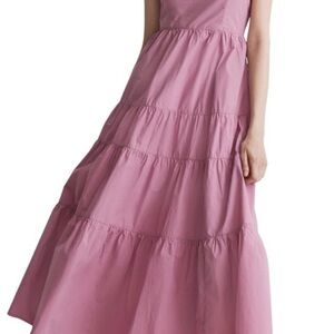 Madewell Sidonie Poplin Cotton Maxi dress SZ Large